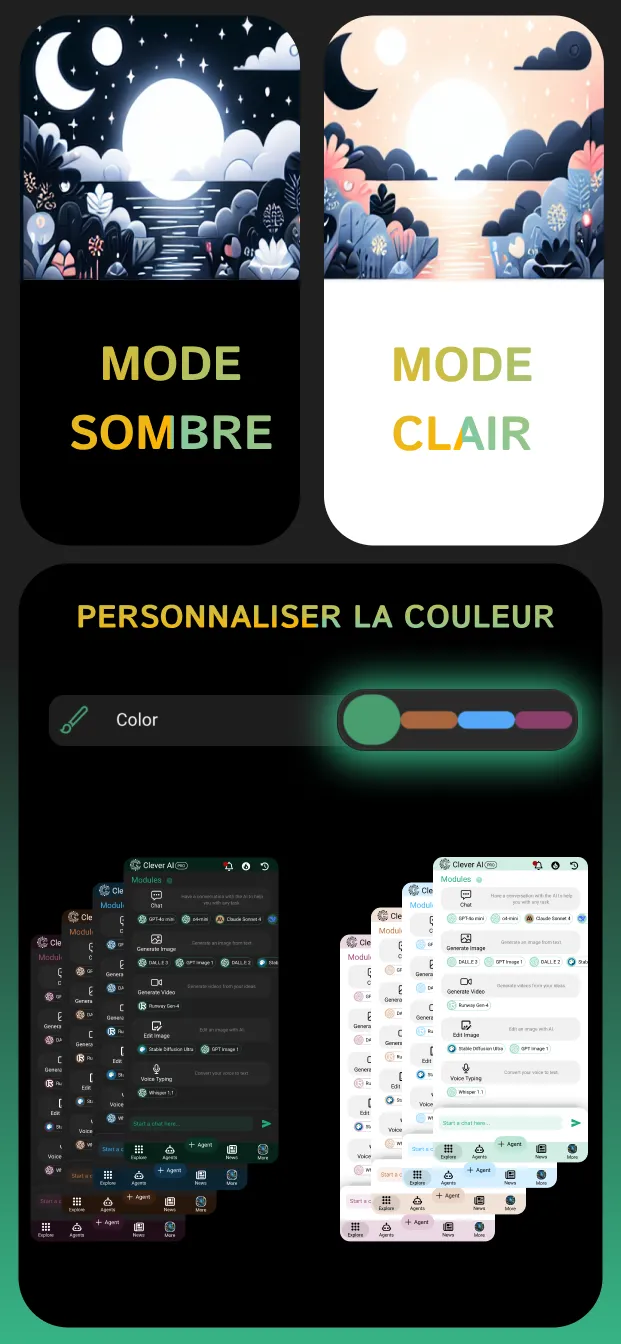 Example screenshot of the Clever AI mobile app